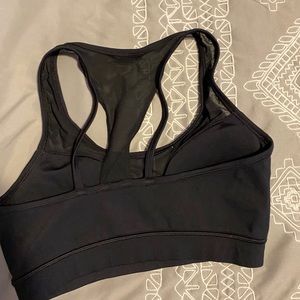 Alpha Prime High Support Black Mesh Inset Sports Bra